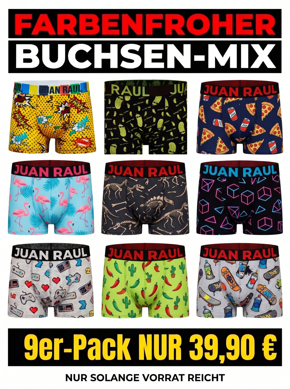Bunte Boxershorts im Überraschungs-Mix