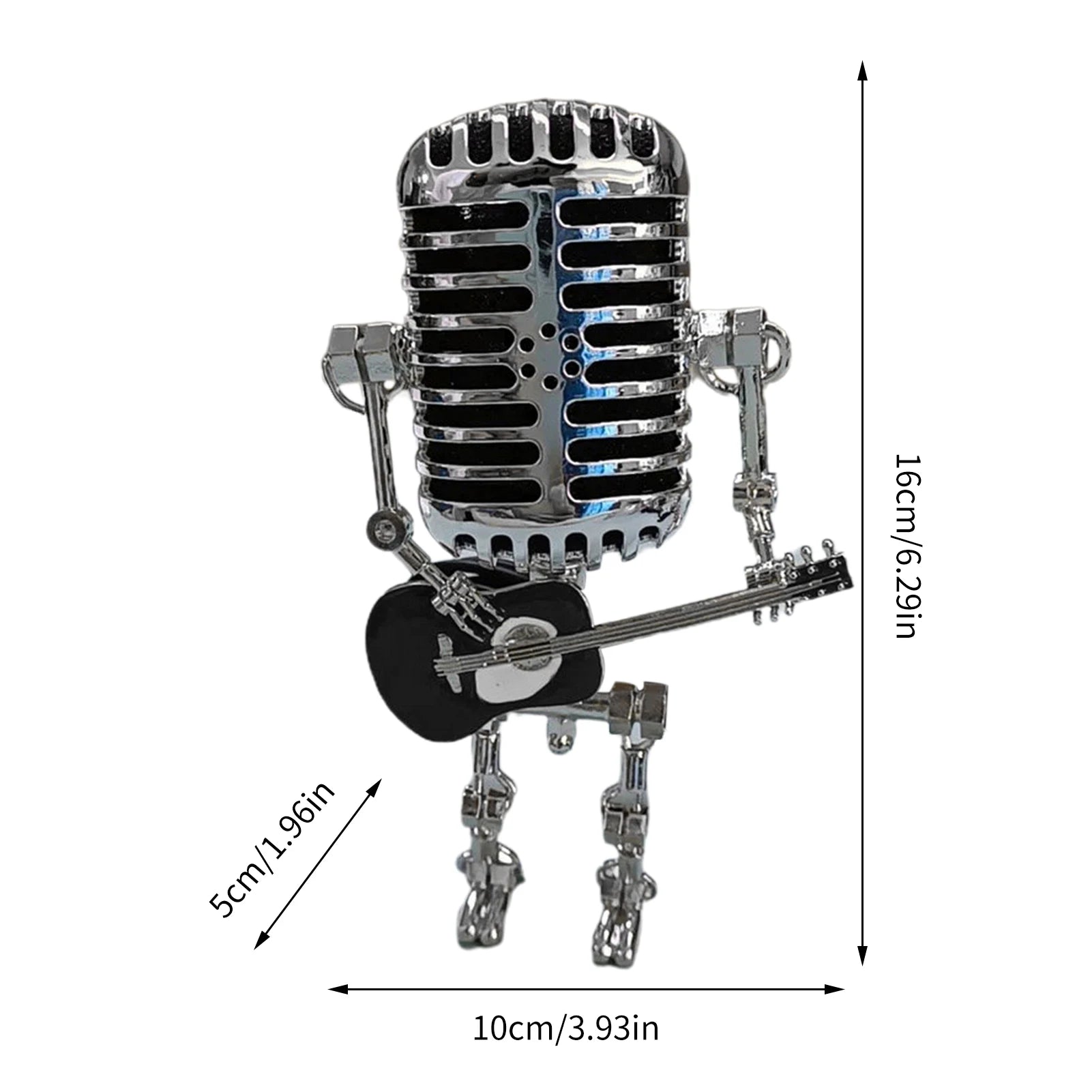 Microphone Robot Desk Lamp Microphone Robot Lamp Vintage Metal Microphone Robot Lamp Table LED Guitar Lamp Robot Desk Light Lamp
