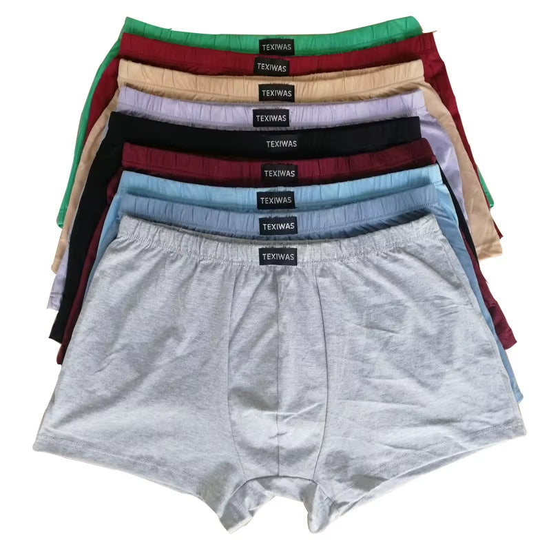 100% Cotton Big Size Underpants Men'S Boxers plus Size Large Size Shorts Breathable Cotton Underwear 5XL 6XL 4Pcs/Lot