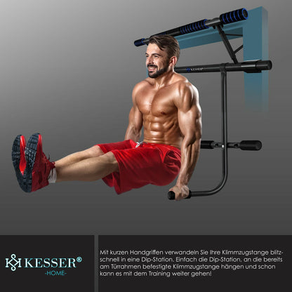 KESSER® 4In1 Premium Klimmzugstange + Dip-Station Türrahmen Tür Klimmzug Stange