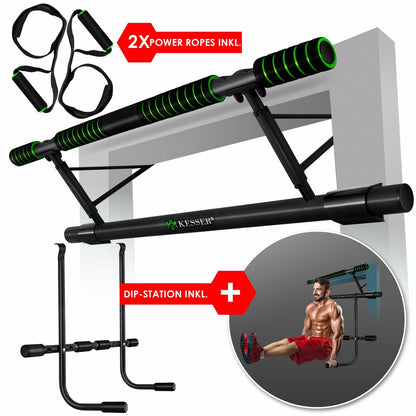 KESSER® 4In1 Premium Klimmzugstange + Dip-Station Türrahmen Tür Klimmzug Stange