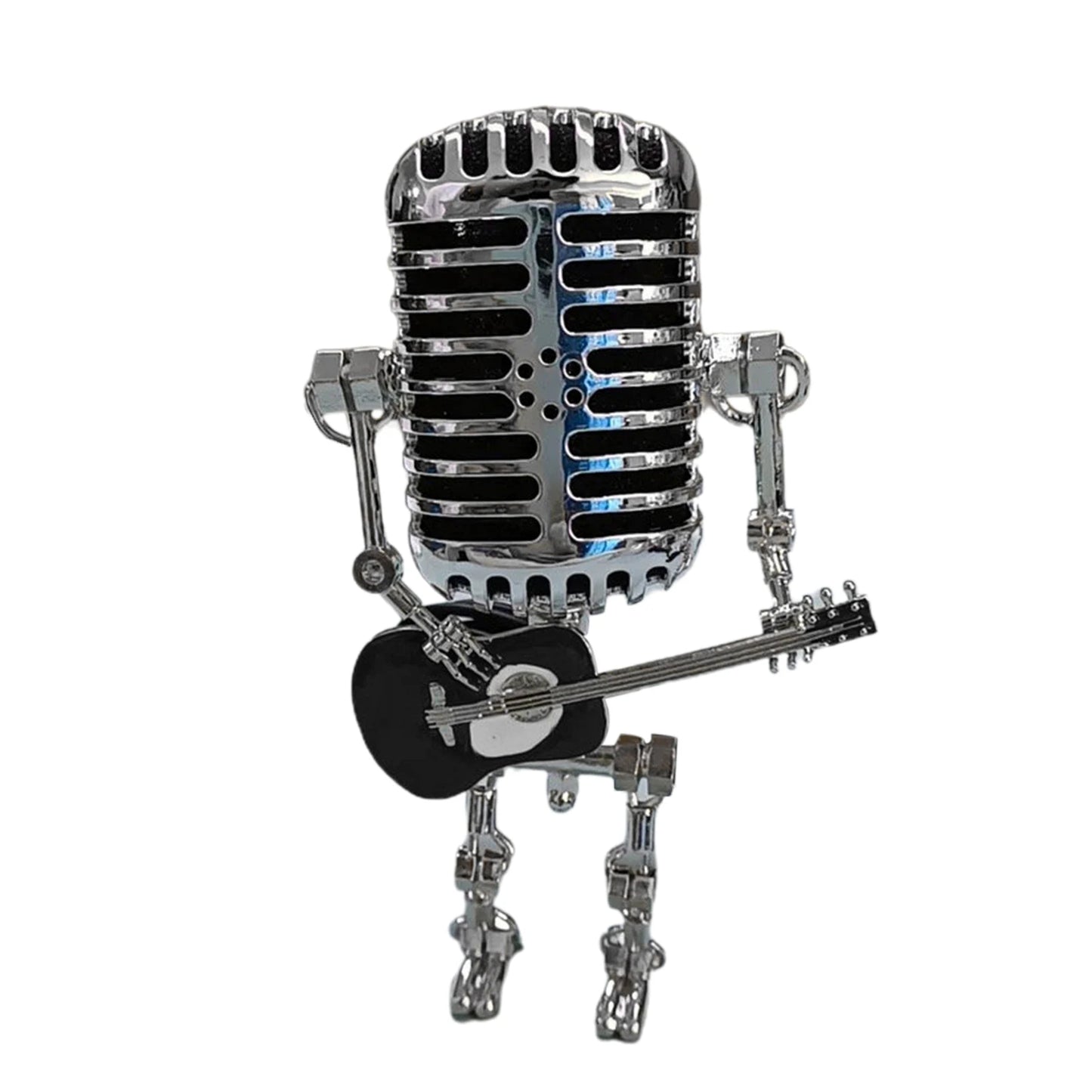 Microphone Robot Desk Lamp Microphone Robot Lamp Vintage Metal Microphone Robot Lamp Table LED Guitar Lamp Robot Desk Light Lamp