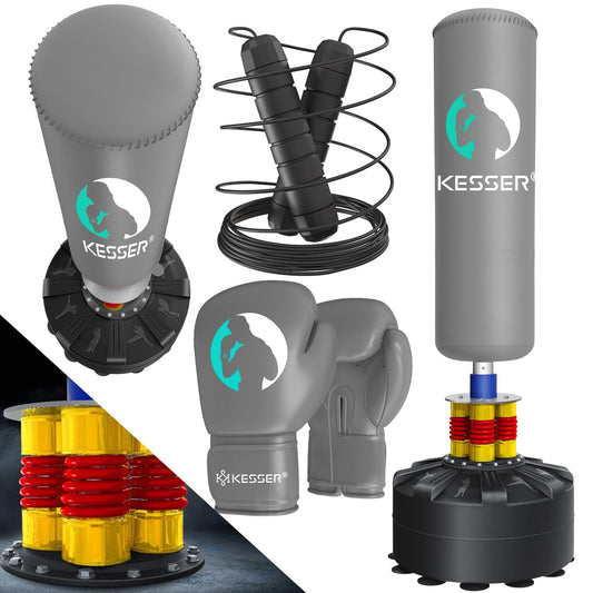 KESSER® Boxsack Set Boxhandschuhe Springseil Box Sandsack Punching Bag Stehend