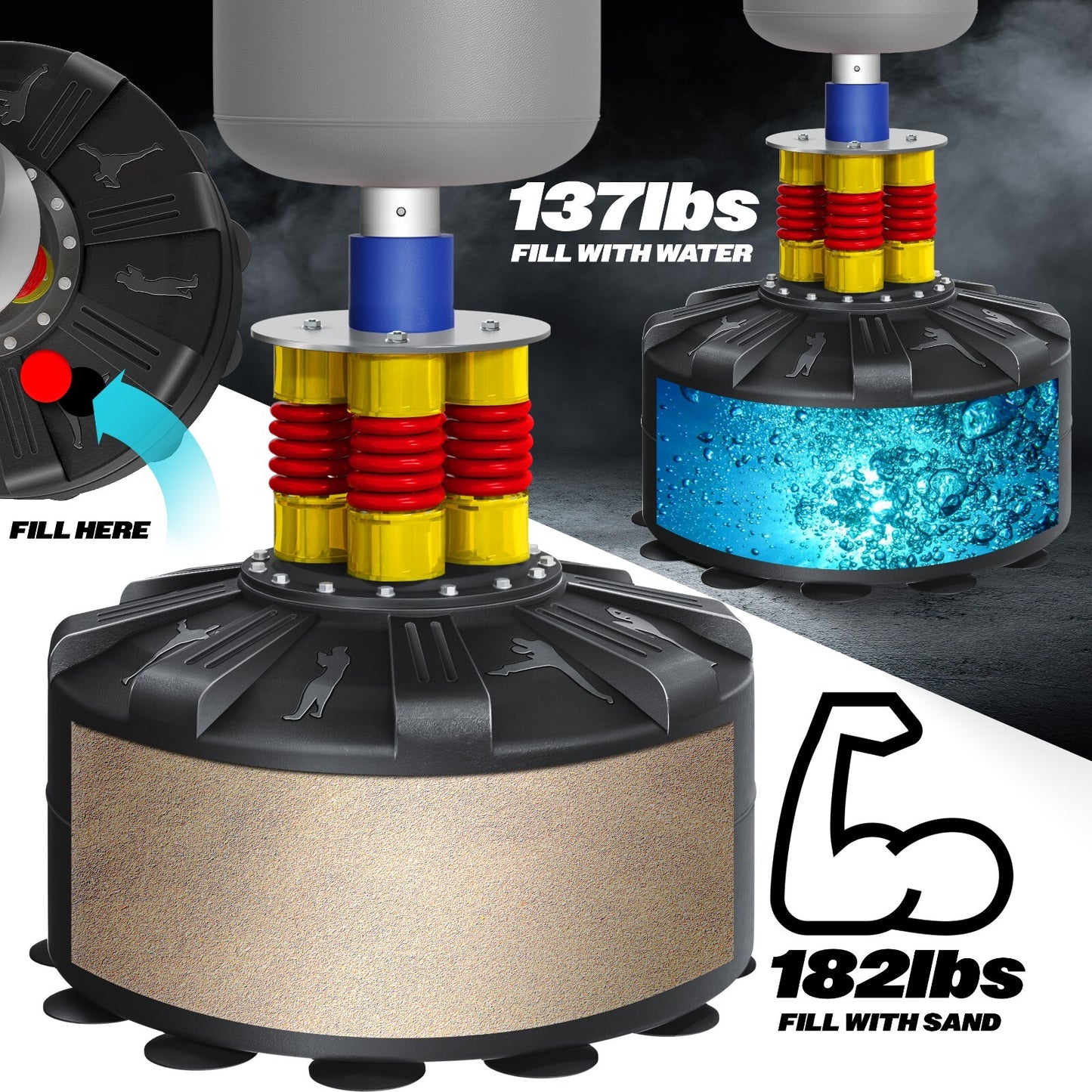 KESSER® Boxsack Set Boxhandschuhe Springseil Box Sandsack Punching Bag Stehend