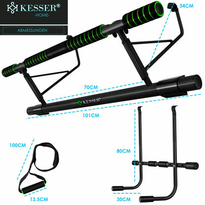 KESSER® 4In1 Premium Klimmzugstange + Dip-Station Türrahmen Tür Klimmzug Stange