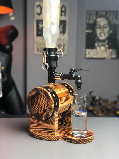 Fass Wasserhahn aus Massivholz