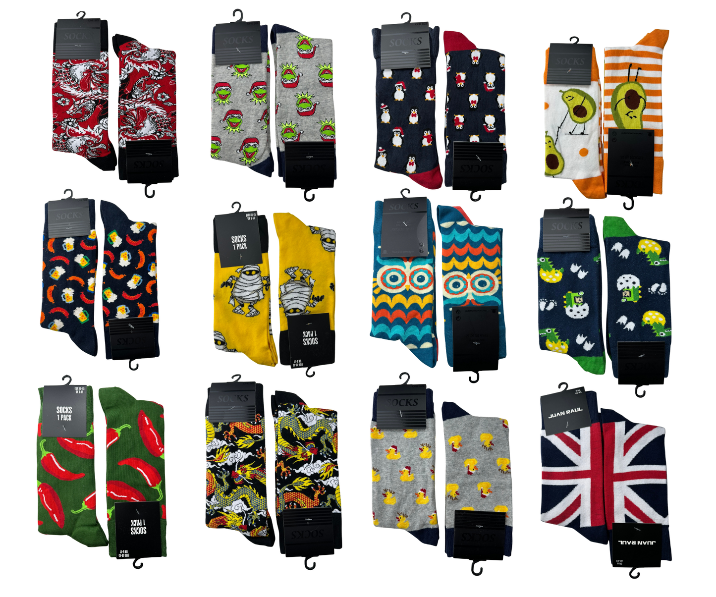 Lustige Herren Socken (12er Pack)