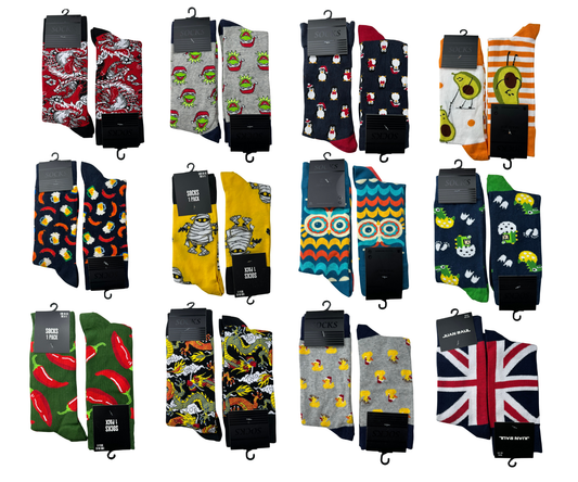 Lustige Herren Socken (12er Pack)