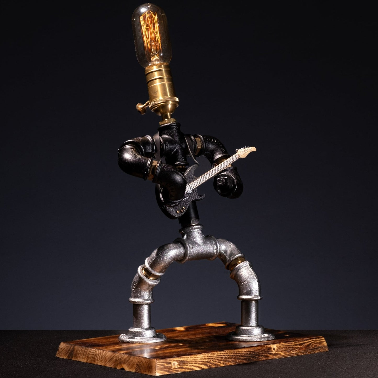 Gitarrist Steampunk Tischlampe