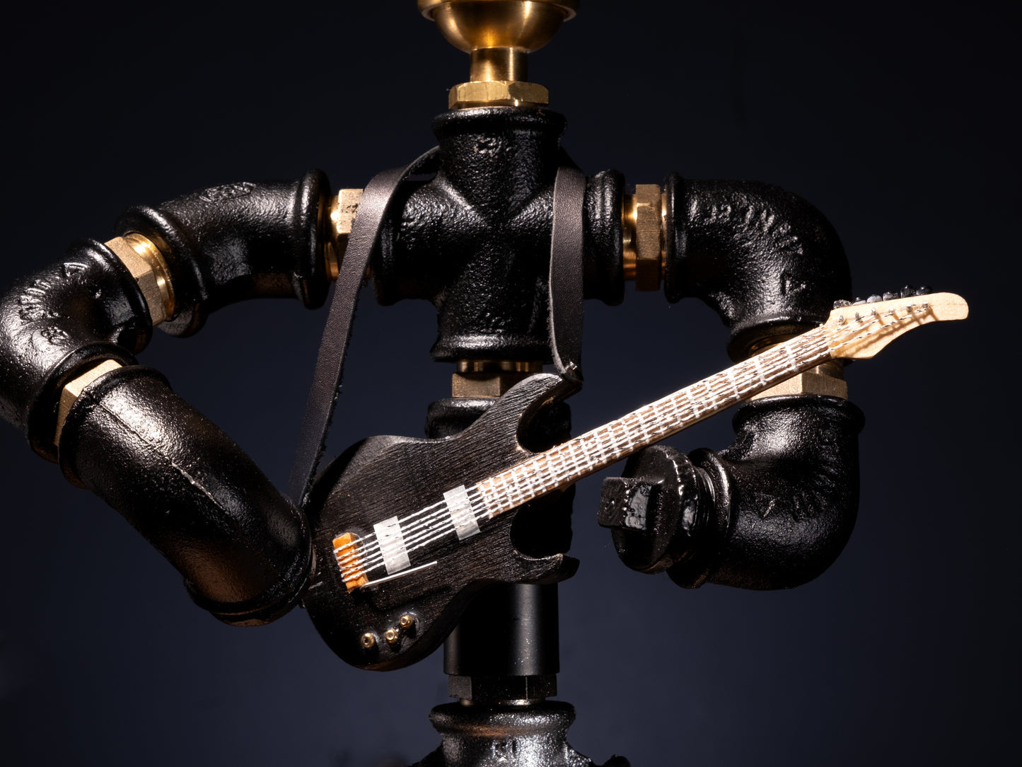 Gitarrist Steampunk Tischlampe