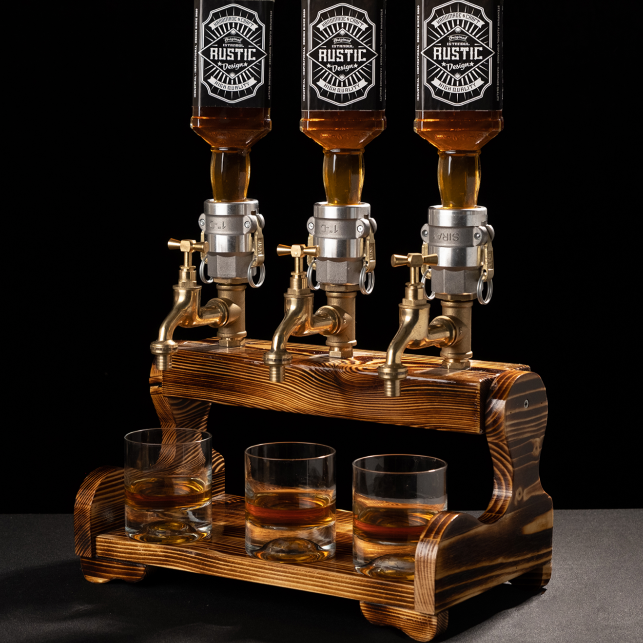 Vintage 3 Flaschen Spender