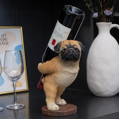 Weinflaschenhalter Resin Hund