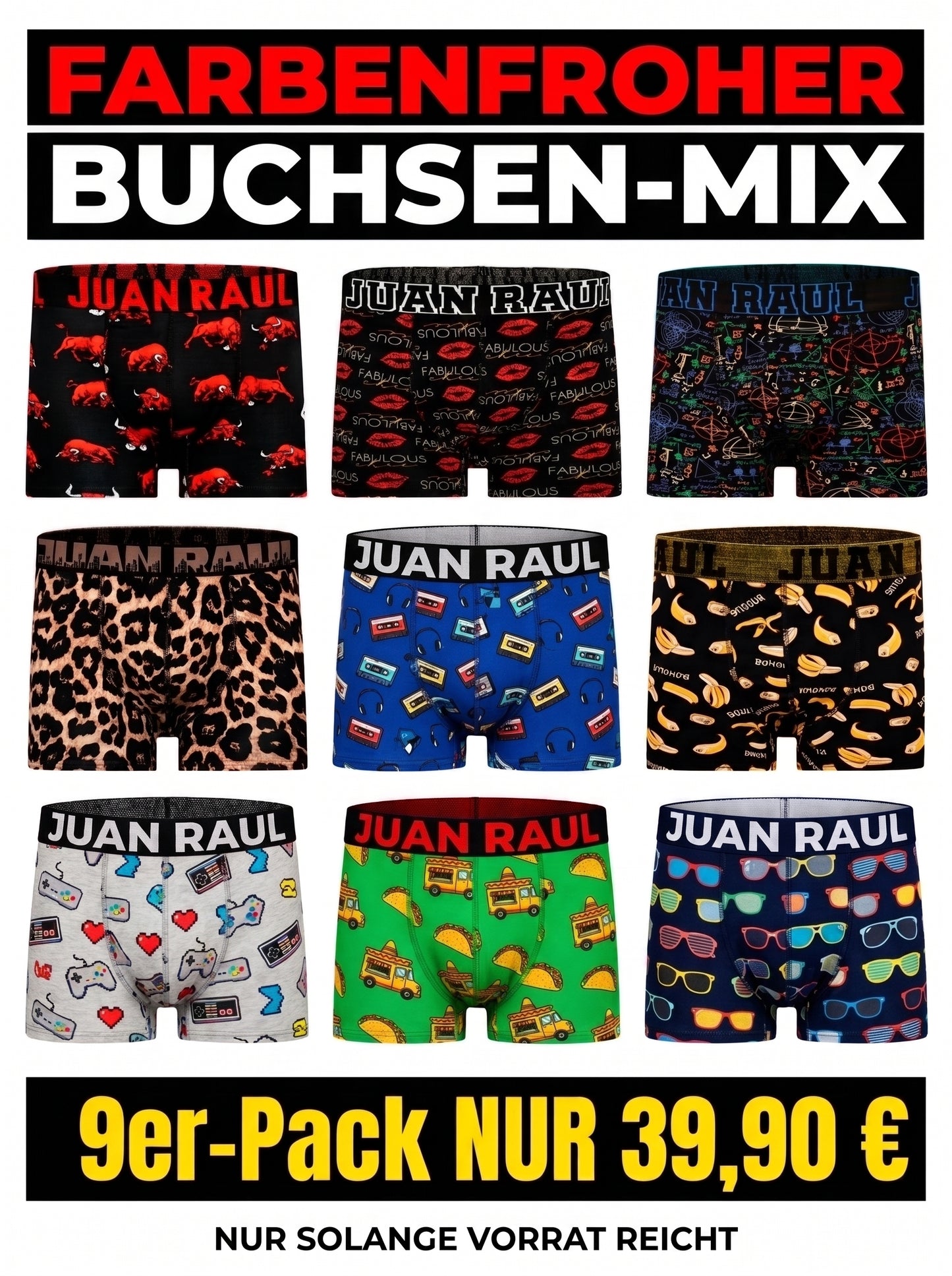 Bunte Boxershorts im Überraschungs-Mix