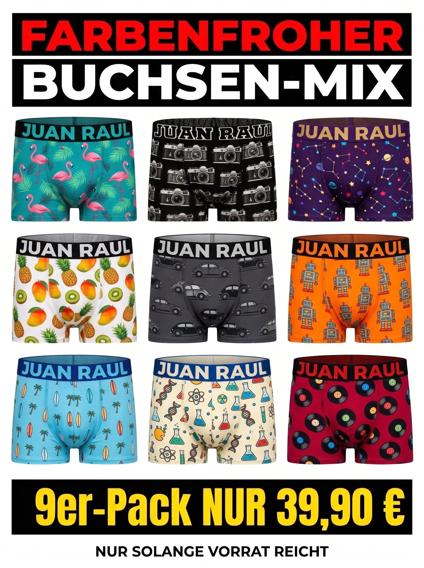 Bunte Boxershorts im Überraschungs-Mix