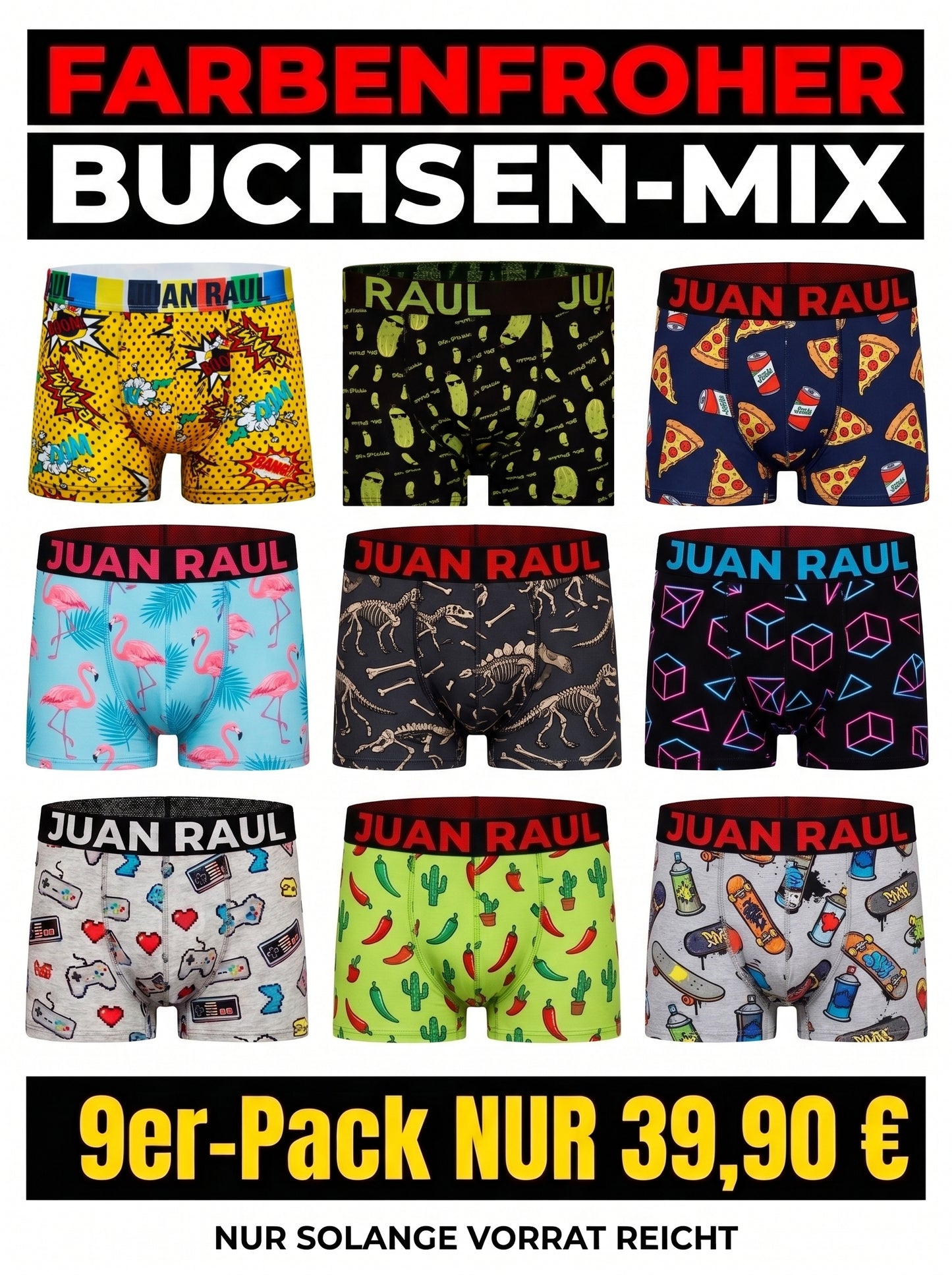 Bunte Boxershorts im Überraschungs-Mix