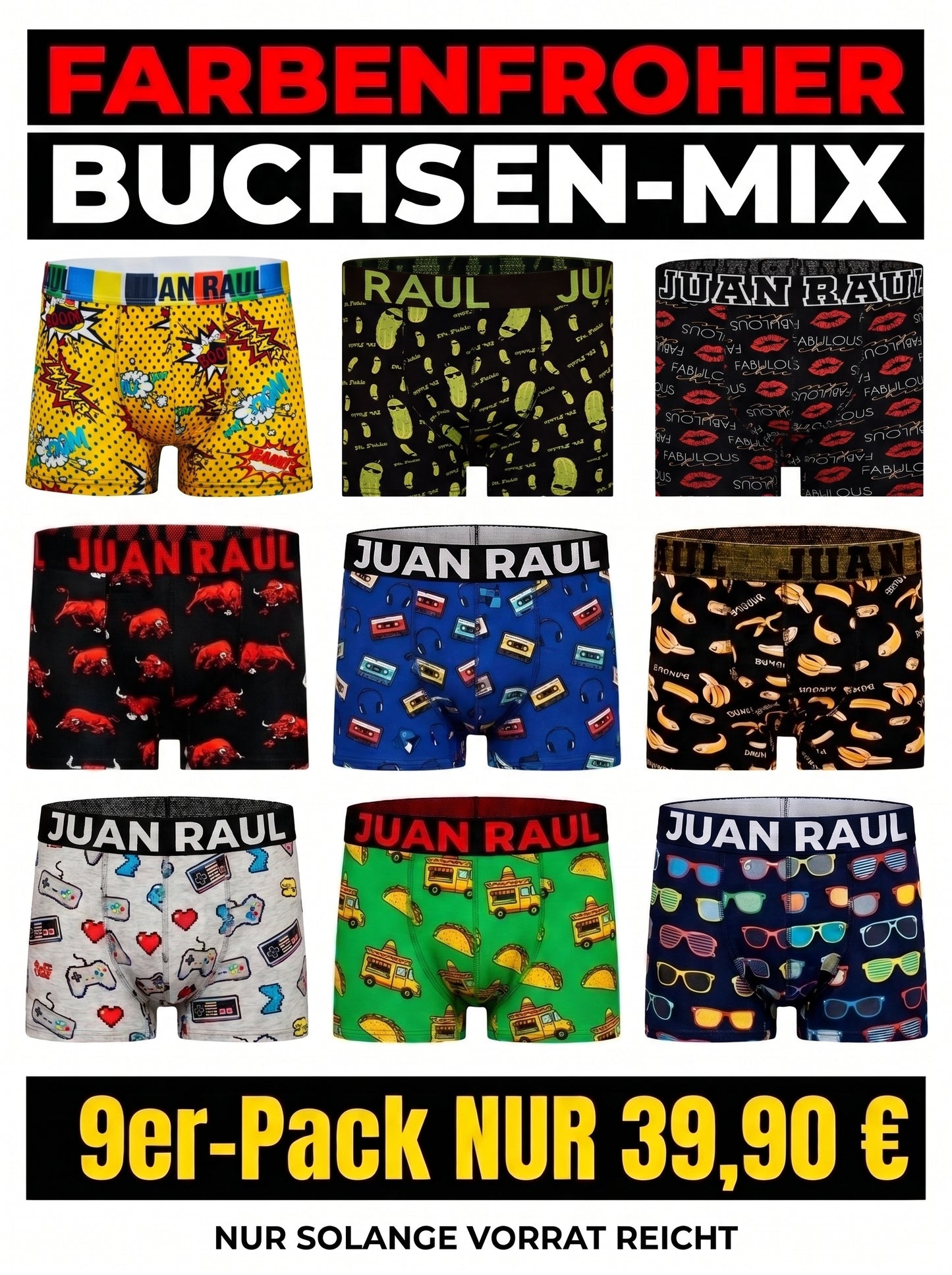 Bunte Boxershorts im Überraschungs-Mix