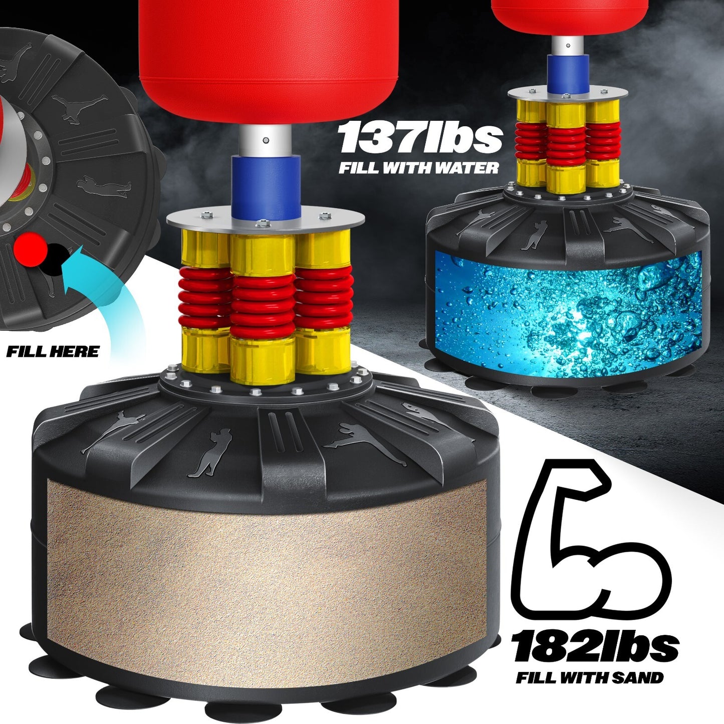 KESSER® Boxsack Set Boxhandschuhe Springseil Box Sandsack Punching Bag Stehend