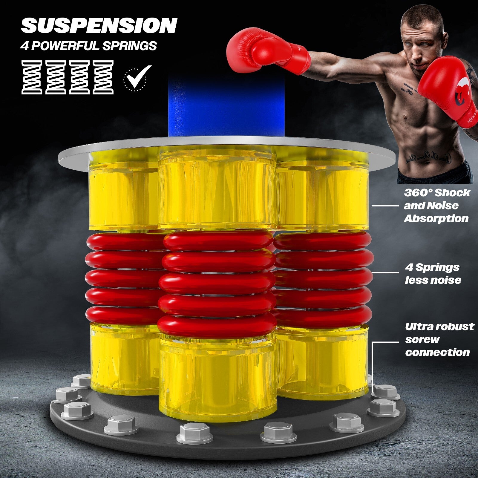 KESSER® Boxsack Set Boxhandschuhe Springseil Box Sandsack Punching Bag Stehend