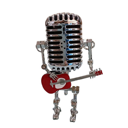 Microphone Robot Desk Lamp Microphone Robot Lamp Vintage Metal Microphone Robot Lamp Table LED Guitar Lamp Robot Desk Light Lamp