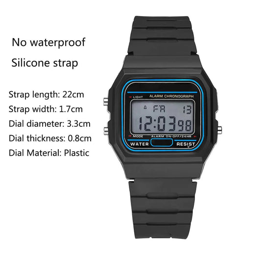 Fashion Men Women Watches Gold Casual Transparent Digital Sport Watch Lover'S Gift Clock Children Kid'S Wristwatch Female Clock