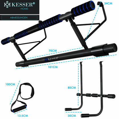 KESSER® 4In1 Premium Klimmzugstange + Dip-Station Türrahmen Tür Klimmzug Stange