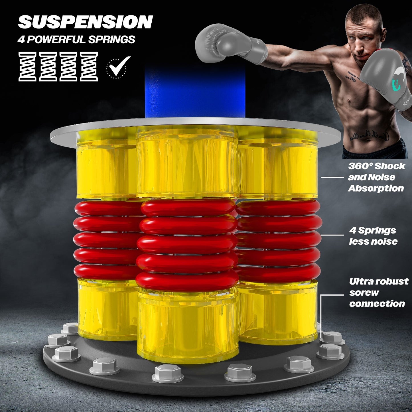KESSER® Boxsack Set Boxhandschuhe Springseil Box Sandsack Punching Bag Stehend