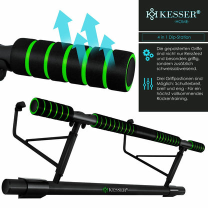 KESSER® 4In1 Premium Klimmzugstange + Dip-Station Türrahmen Tür Klimmzug Stange