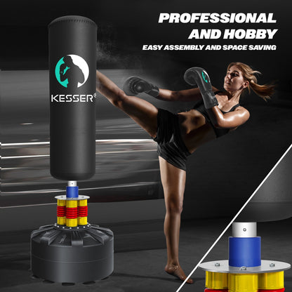 KESSER® Boxsack Set Boxhandschuhe Springseil Box Sandsack Punching Bag Stehend