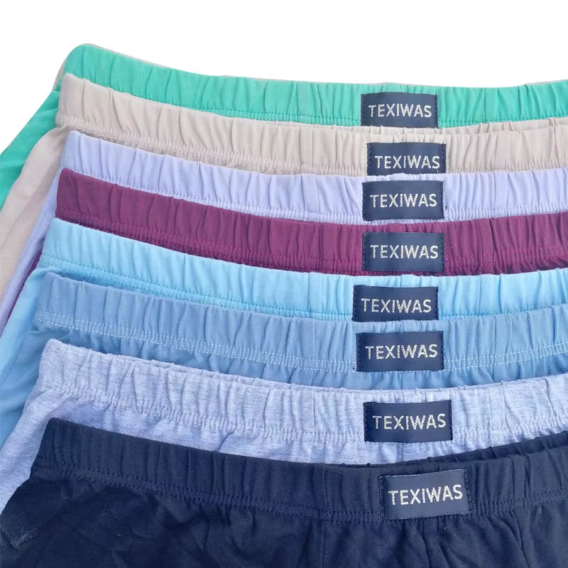 100% Cotton Big Size Underpants Men'S Boxers plus Size Large Size Shorts Breathable Cotton Underwear 5XL 6XL 4Pcs/Lot