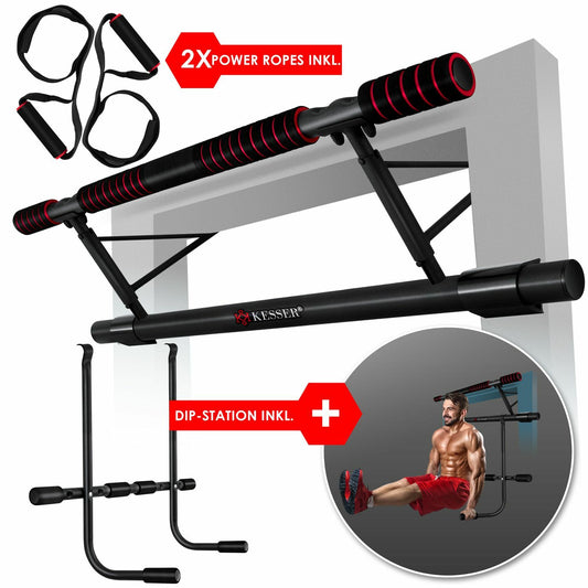 KESSER® 4In1 Premium Klimmzugstange + Dip-Station Türrahmen Tür Klimmzug Stange