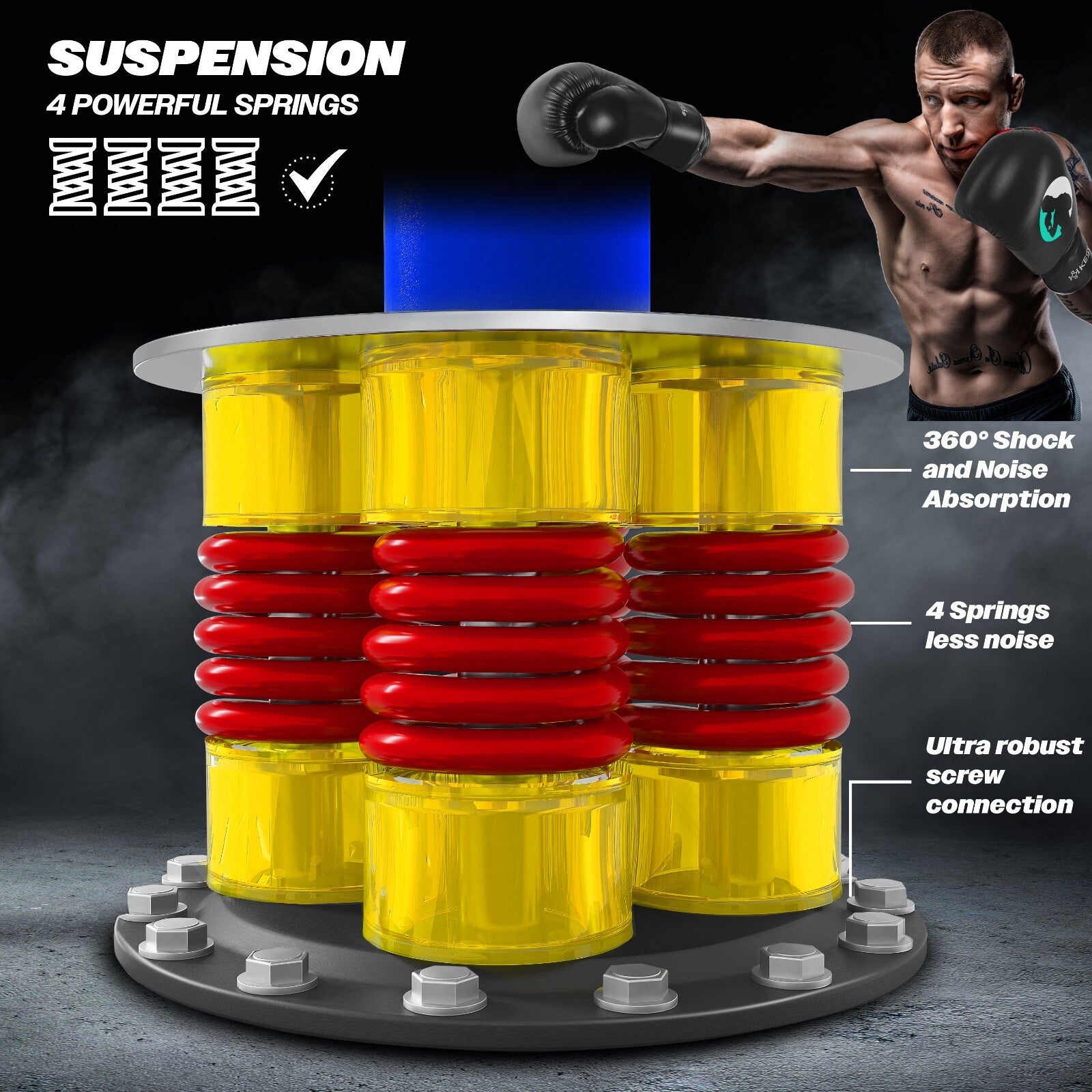 KESSER® Boxsack Set Boxhandschuhe Springseil Box Sandsack Punching Bag Stehend