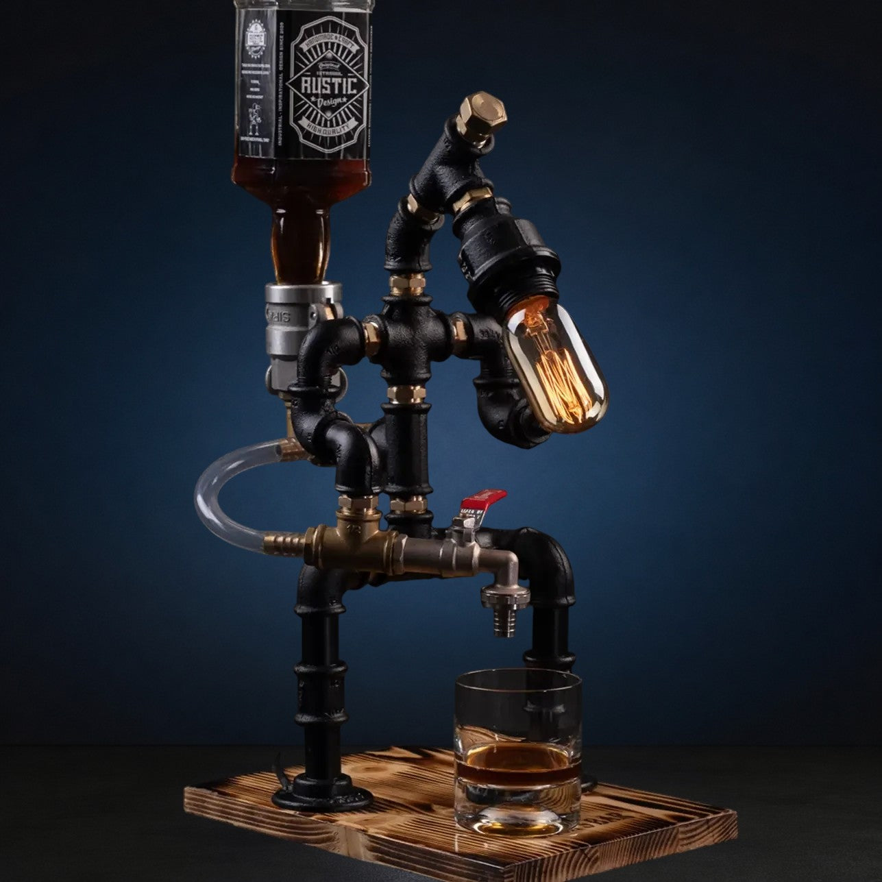 "Fire Department" Liquor Dispenser with Light